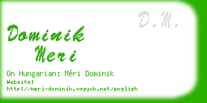 dominik meri business card