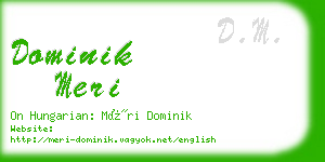 dominik meri business card